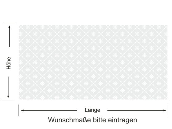 Preview: Sternchenglas Dekor auf Milchglasfolie gedruckt