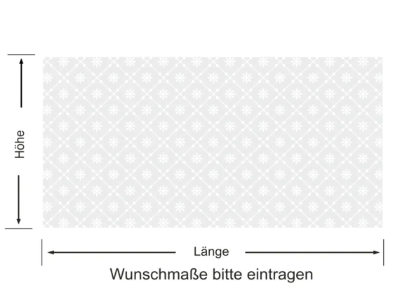 Sternchenglas Dekor auf Milchglasfolie gedruckt