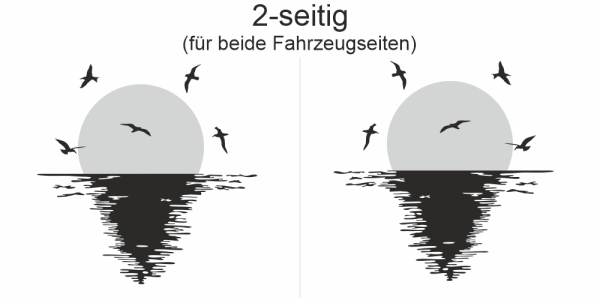 Aufkleber Sonnenuntergang über dem Meer