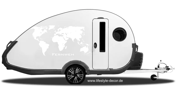 Wohnwagendekor Weltkarte