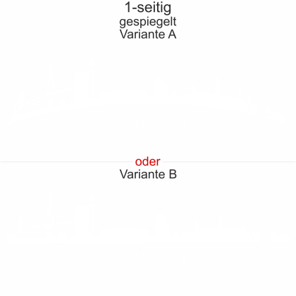 Autodekor Hamburger Skyline - Ansicht Ausrichtung mit Farbauswahl und Variante