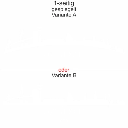 Autodekor Hamburger Skyline - Ansicht Ausrichtung mit Farbauswahl und Variante