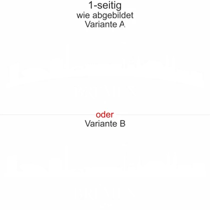Autotattoo mit der Silhouette von Bremen - Ansicht Ausrichtung mit Farbauswahl und Variante