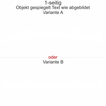 Autotattoo mit der Silhouette von Bremen - Ansicht Ausrichtung mit Farbauswahl und Variante