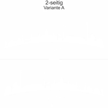 Autoaufkleber Hannoveraner Skyline - Ansicht zweiseitig für beide Fahrzeugseiten und Farbauswahl