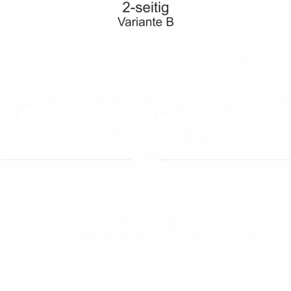 Autoaufkleber Hannoveraner Skyline - Ansicht zweiseitig für beide Fahrzeugseiten und Farbauswahl