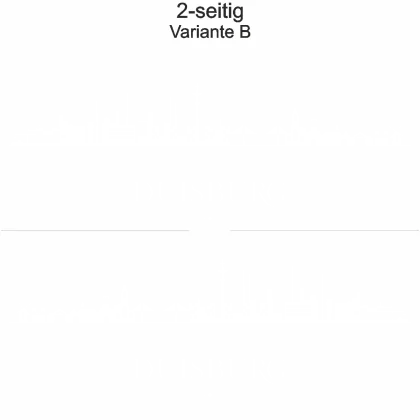 Konturen Duisburgs als Aufkleber fürs Auto - Ansicht zweiseitig für beide Fahrzeugseiten und Farbauswahl