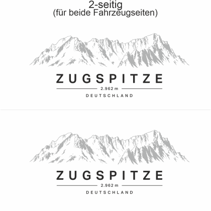 Autoaufkleber Zugspitze