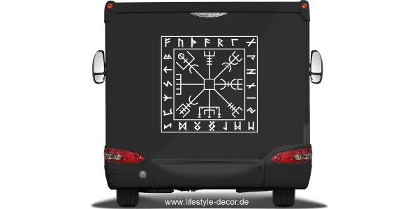 Autoaufkleber Runenkompass