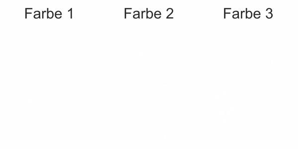 Preview: buntes Wandtattoo mit vertraeumtem Ornament - Ansicht Farbauswahl