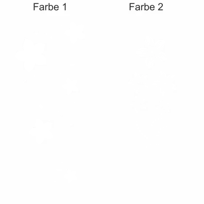 Wandtattoo mit buntem, floralem Ornament - Ansicht Farbauswahl