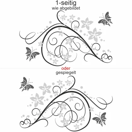 Autosticker Wellen-Ornament - Ansicht Ausrichtung