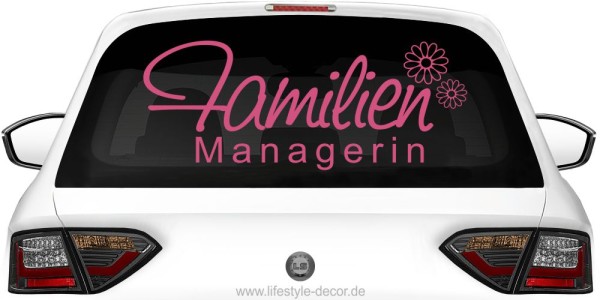 Preview: Auto Aufkleber Familien Managerin