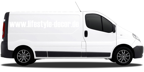 Preview: Autoaufkleber Wunschtext 28 | Set für beide Fahrzeugseiten