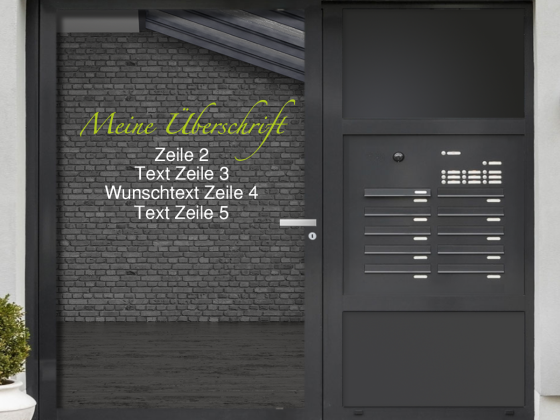 Preview: Glasbeschriftung mit Wunschtext | 1