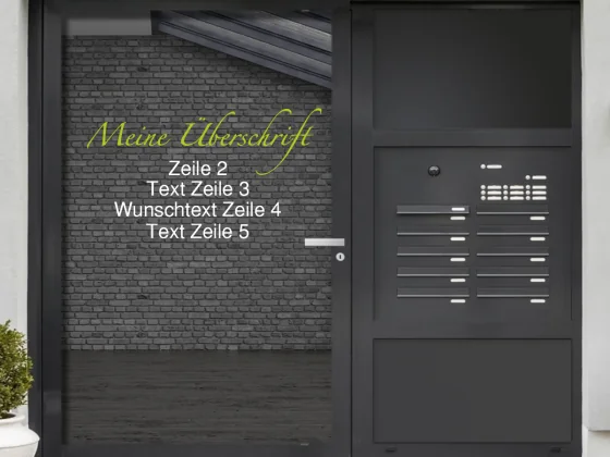 Glasbeschriftung mit Wunschtext | 1