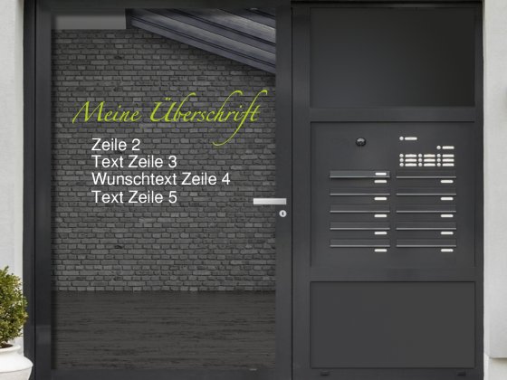 Preview: Glasbeschriftung mit Wunschtext | 1