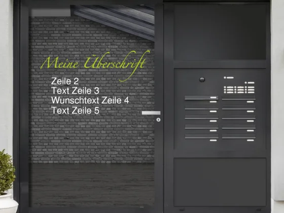 Glasbeschriftung mit Wunschtext | 1