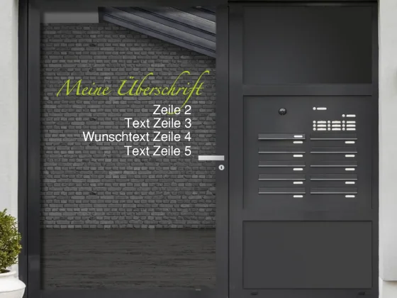 Glasbeschriftung mit Wunschtext | 1