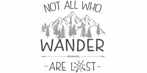 Wandtattoo Not all who wander are lost