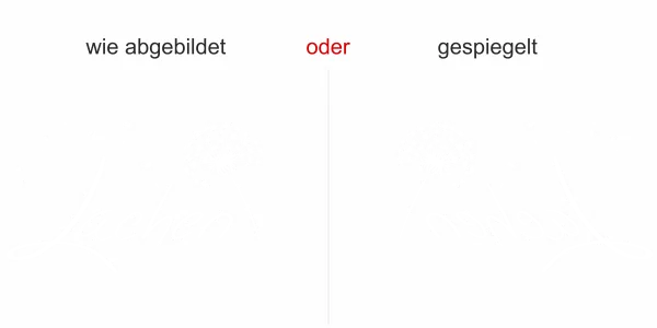 Glasdekor Wer den Tag mit einem Lachen beginnt - Ansicht Ausrichtung und Farbauswahl