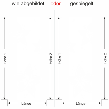Preview: Sichtschutz mit modernen Blumen für das Fenster - Ansicht Ausrichtung und Farbauswahl