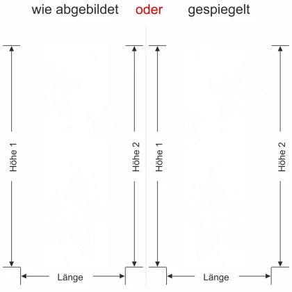 Sichtschutz mit modernen Blumen für das Fenster - Ansicht Ausrichtung und Farbauswahl