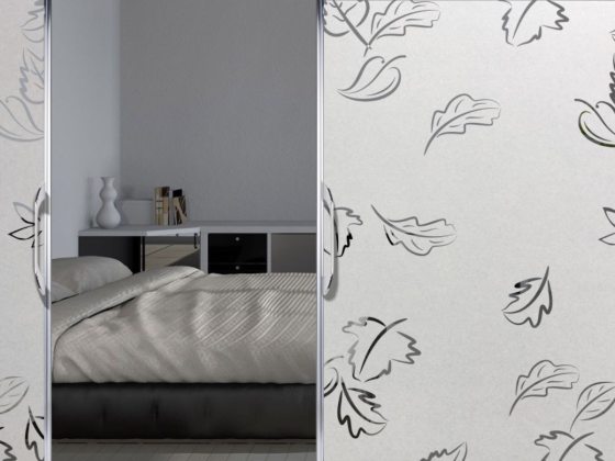 Preview: Milchglasfolie Blätter