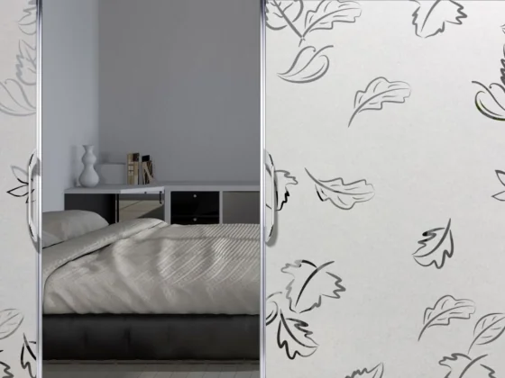 Milchglasfolie Blätter