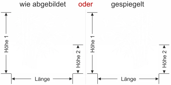 Fensterfolie Bambusstrauch und Vögel