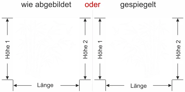 Fensterfolie Bambusstrauch und Vögel