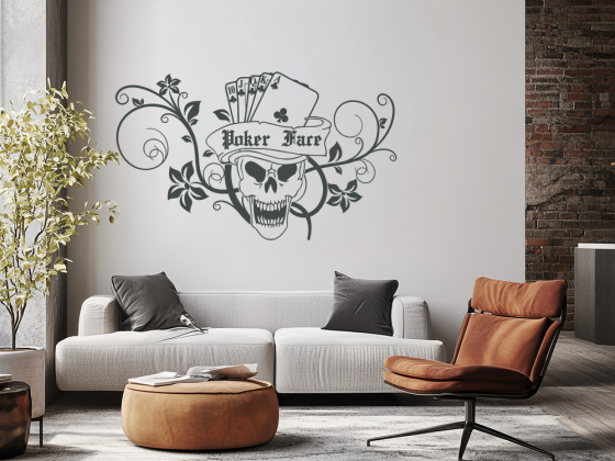 Preview: Wandtattoo Poker Face