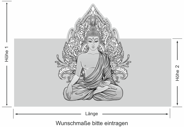 Preview: Bedruckte Milchglasfolie Buddha
