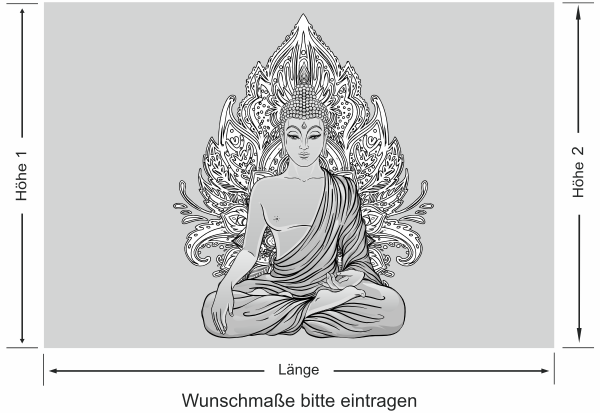 Preview: Bedruckte Milchglasfolie Buddha