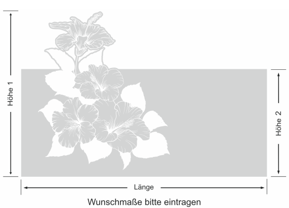 Preview: Sichtschutzfolie Hibiskus