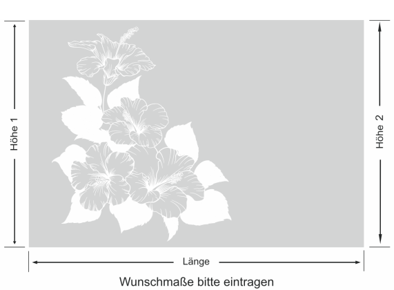 Preview: Sichtschutzfolie Hibiskus