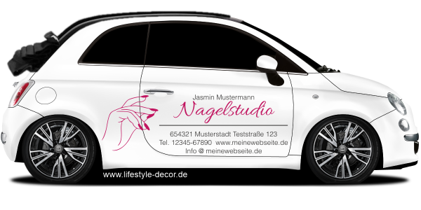 Preview: Fahrzeugbeschriftung Nagelstudio | 01