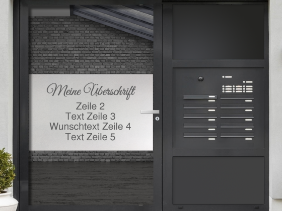 Preview: Sichtschutzfolie mit Wunschtext | 5