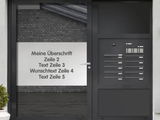 Sichtschutzfolie mit Wunschtext | 17