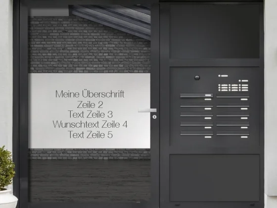 Sichtschutzfolie mit Wunschtext | 25