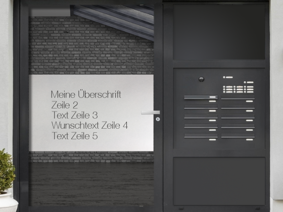 Preview: Sichtschutzfolie mit Wunschtext | 25