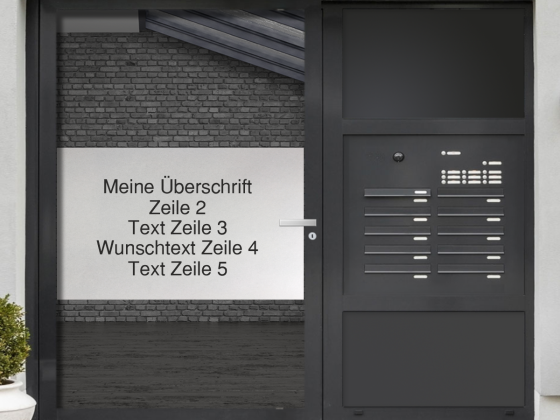 Preview: Sichtschutzfolie mit Wunschtext | 26