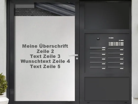 Sichtschutzfolie mit Wunschtext | 27