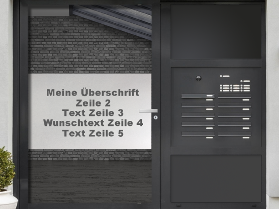 Preview: Sichtschutzfolie mit Wunschtext | 27