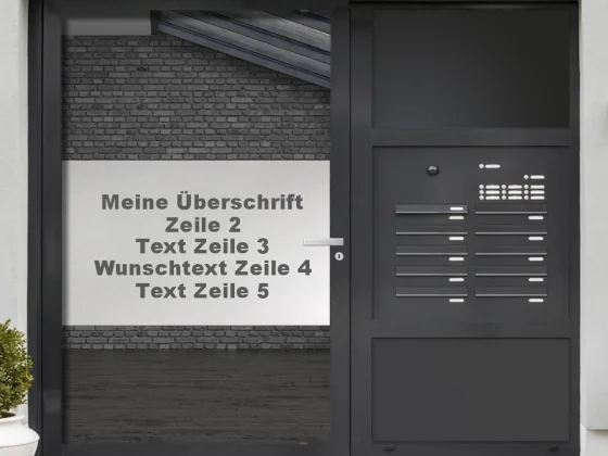Sichtschutzfolie mit Wunschtext | 27