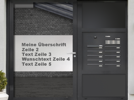 Preview: Sichtschutzfolie mit Wunschtext | 27