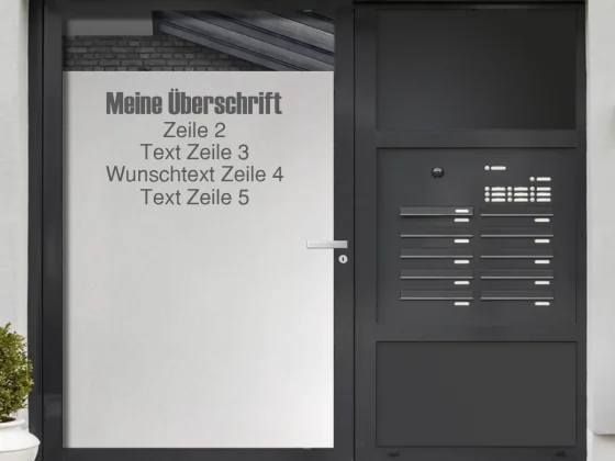 Sichtschutzfolie mit Wunschtext | 28