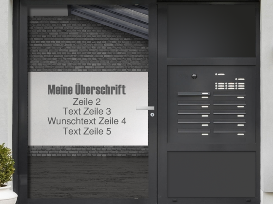 Preview: Sichtschutzfolie mit Wunschtext | 28