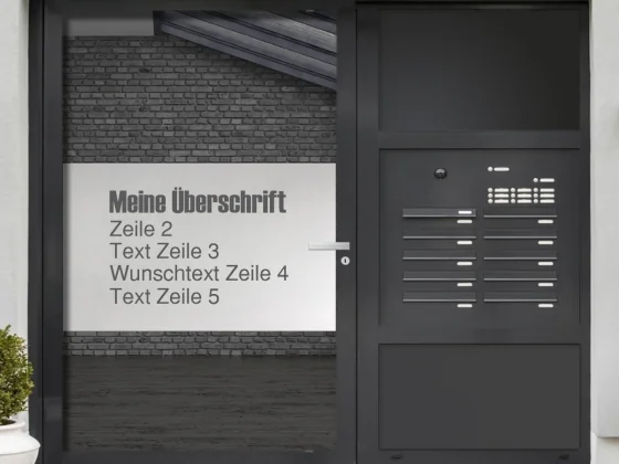 Sichtschutzfolie mit Wunschtext | 28