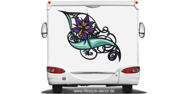 Preview: 3D Autosticker Florale Kunst Preview: 3D Autosticker Florale Kunst